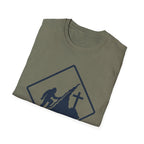 Bigfoot on Mountain Cross T-Shirt