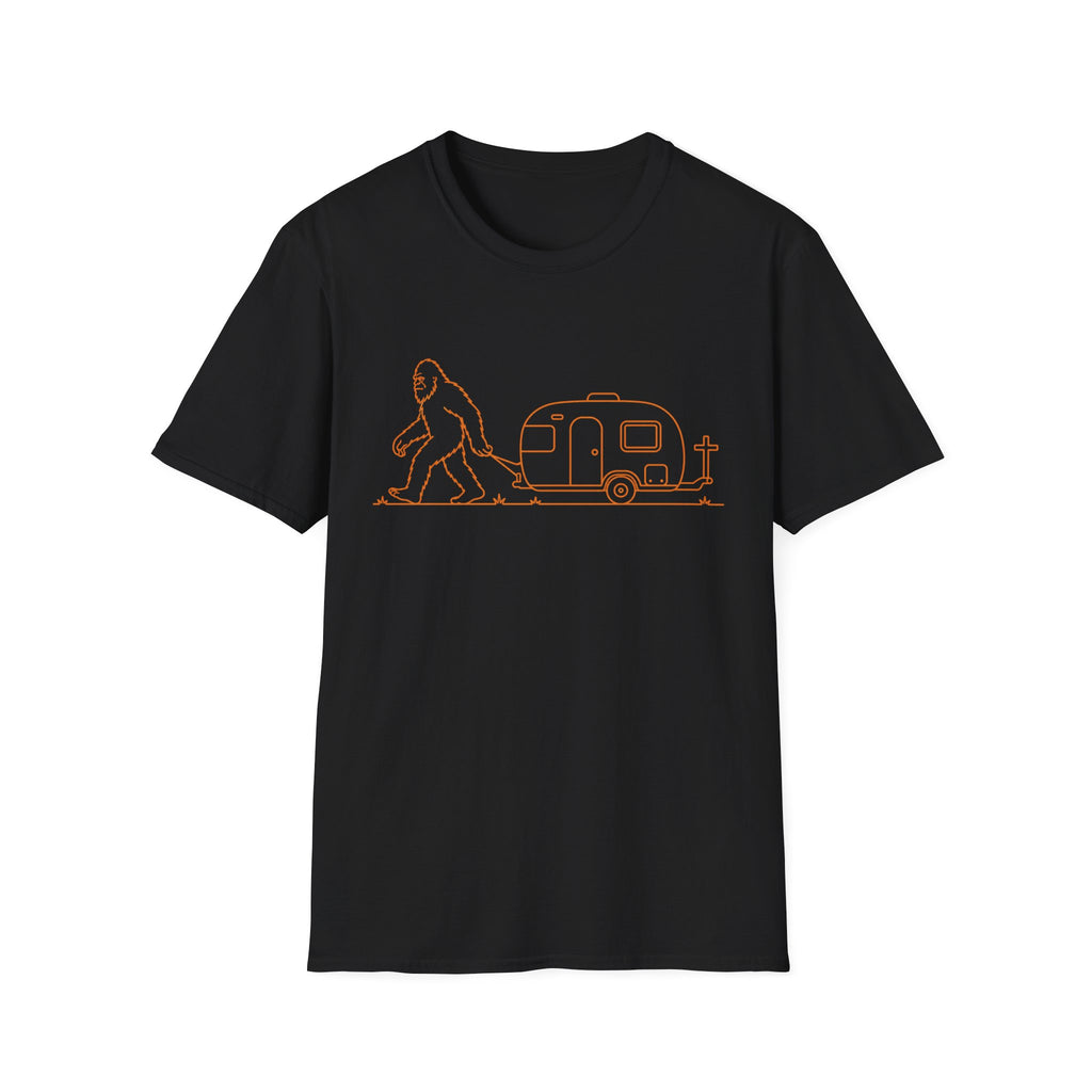 Bigfoot Pulling Camper T-Shirt