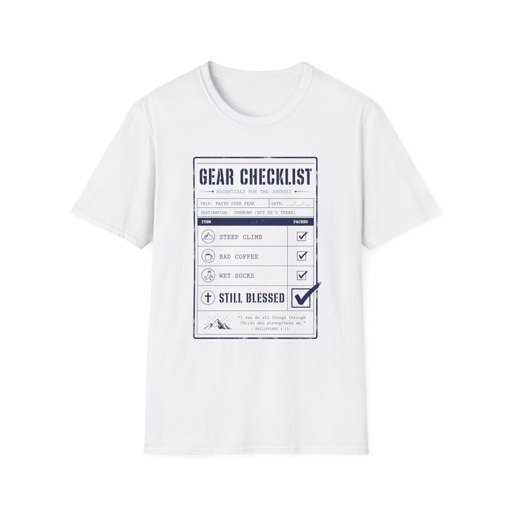 Gear Checklist Still Blessed T-Shirt