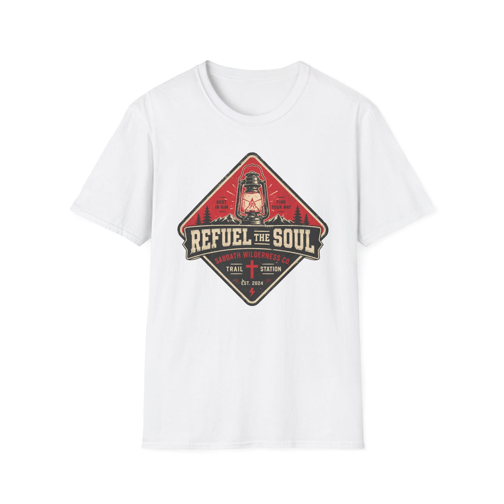 Refuel The Soul Red Background T-Shirt