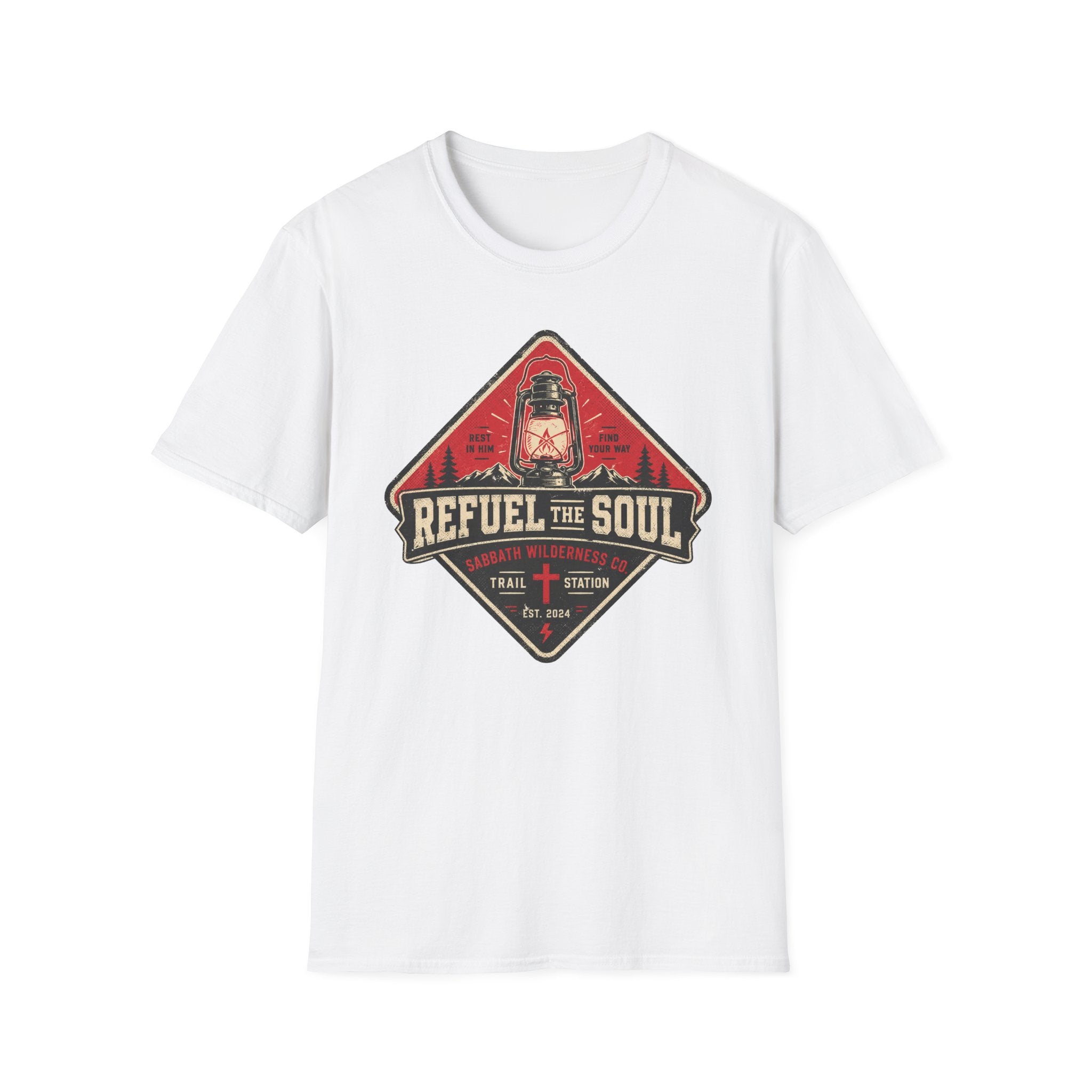Refuel The Soul Red Background T-Shirt