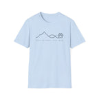 Stay Faithful Stay Wild Line Art Paw Print T-Shirt