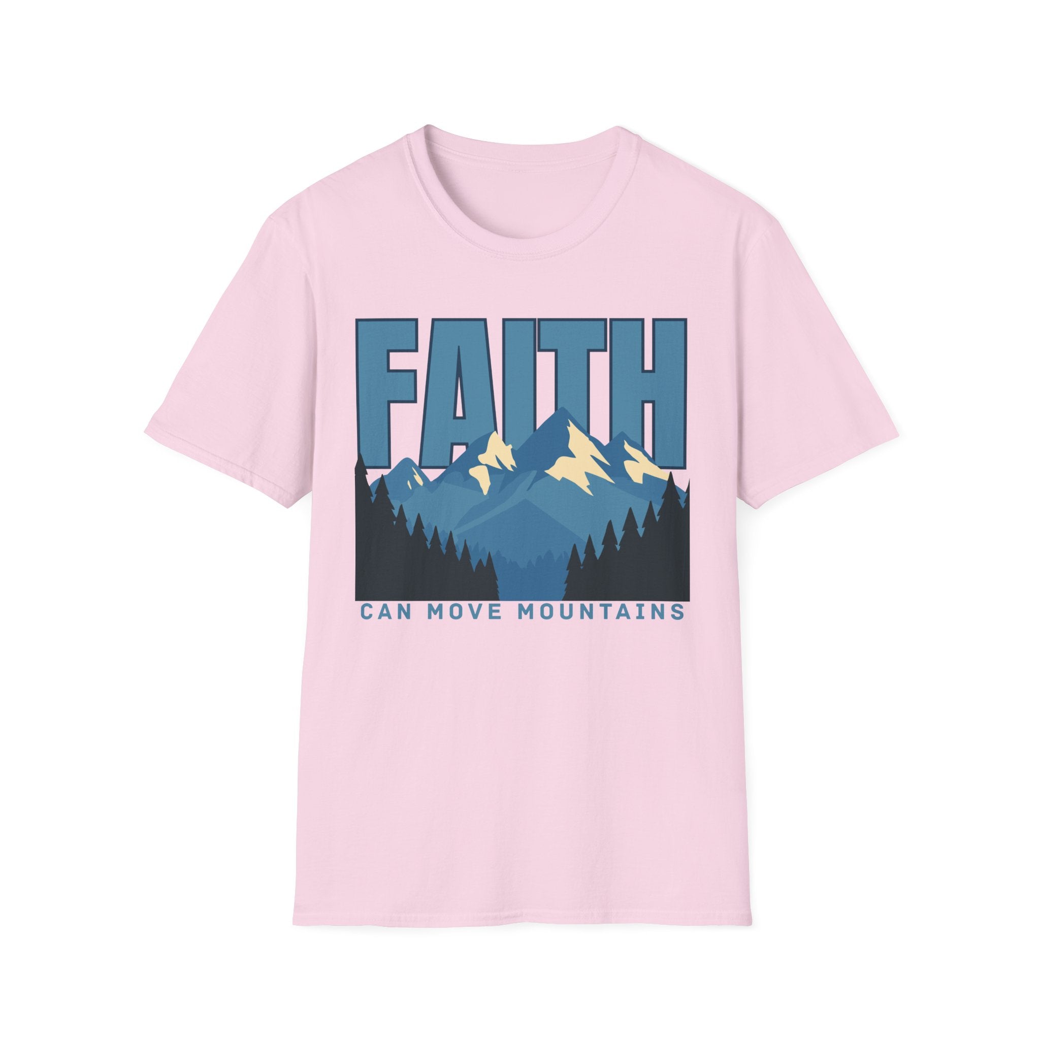Faith Can Move Mountains Block T-Shirt