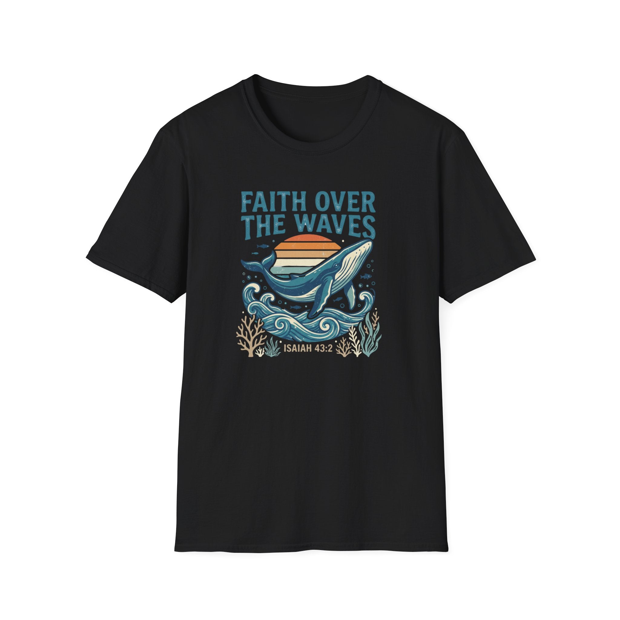 Whale Faith Over The Waves T-Shirt