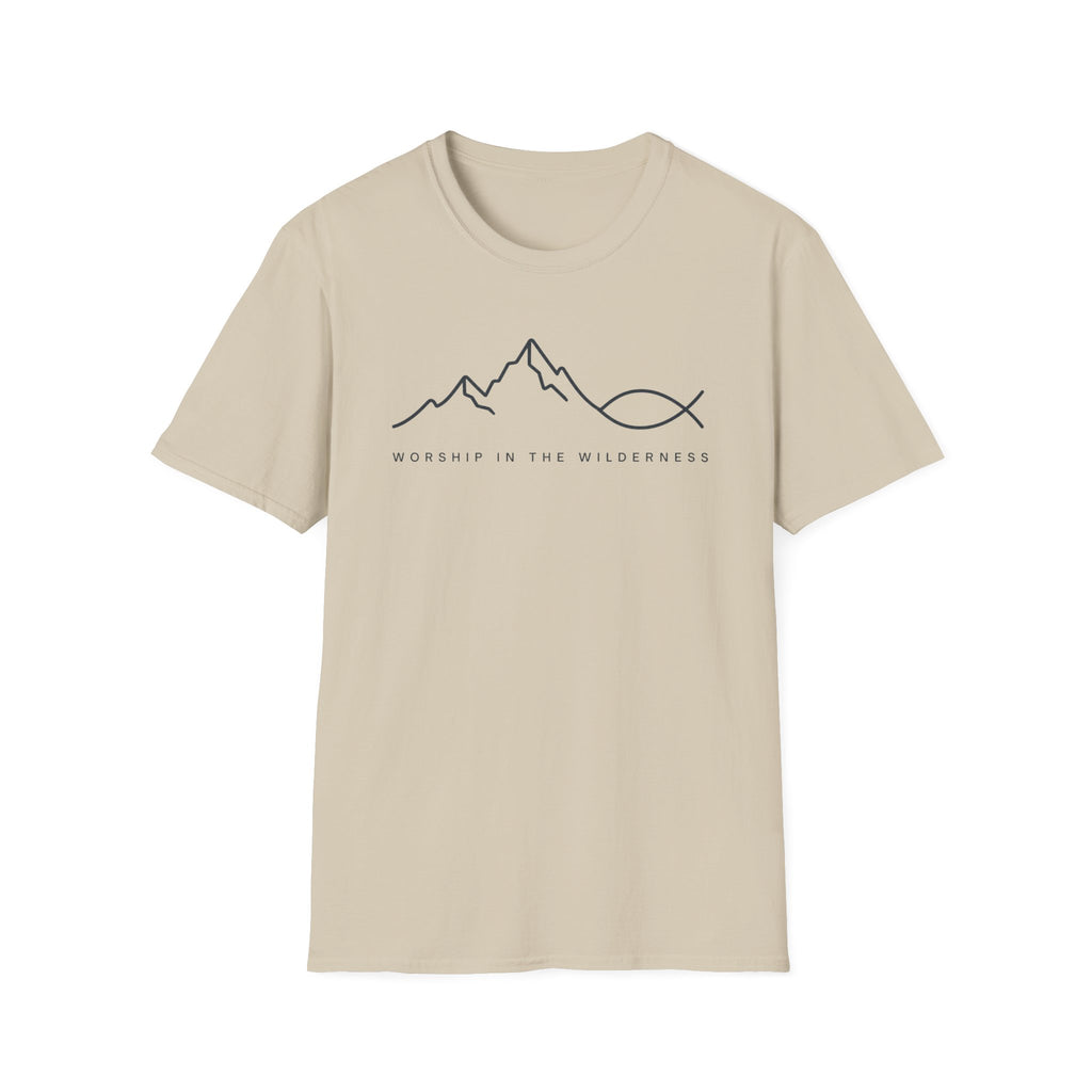 Worship in The Wilderness Line Art T-Shirt