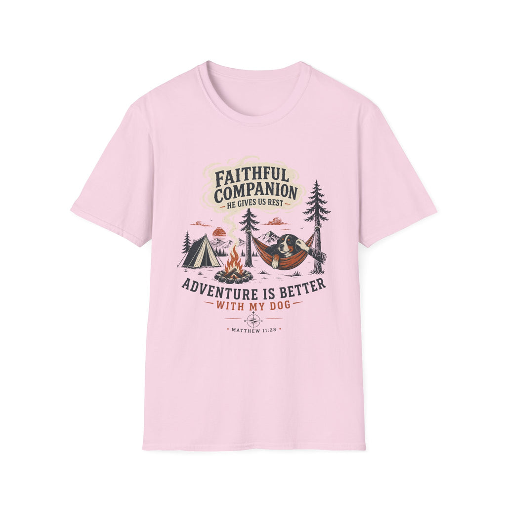 Faithful Companion Dog in Hammock T-Shirt