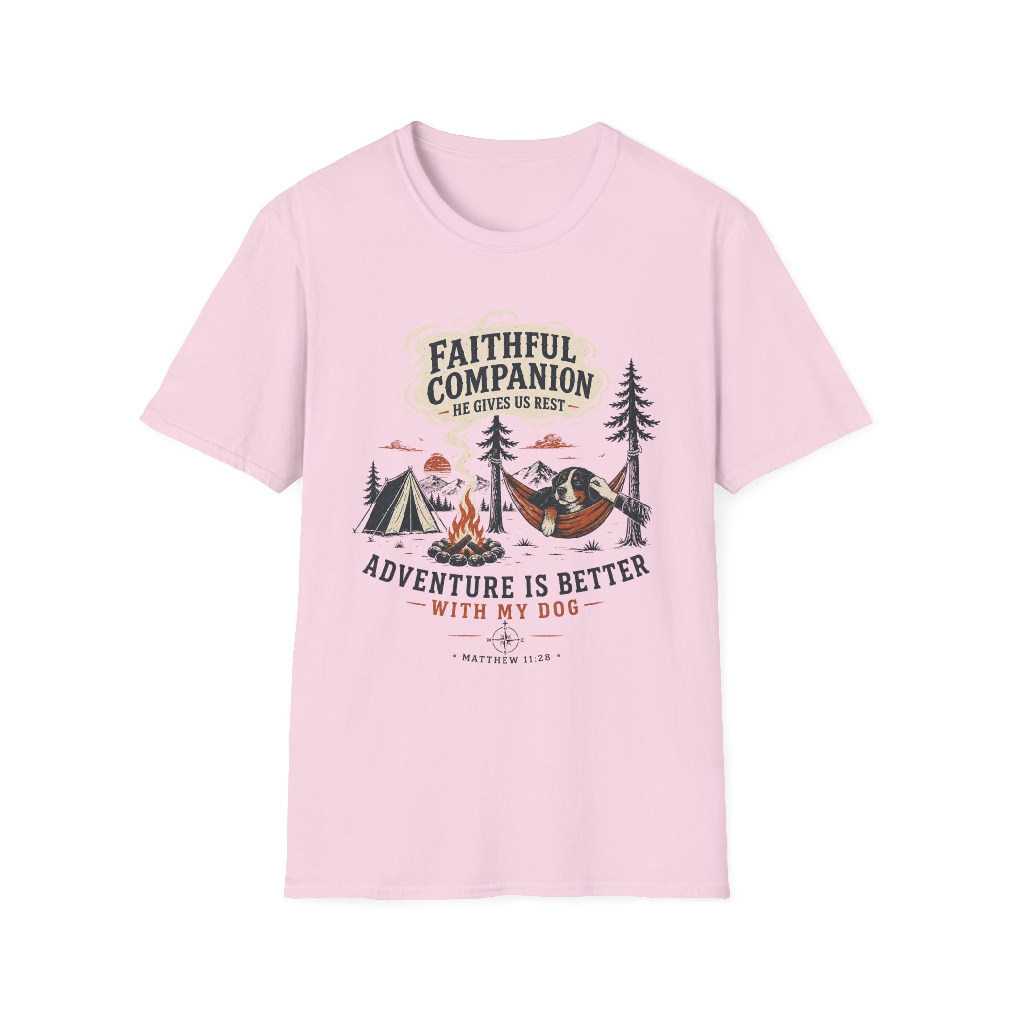Faithful Companion Dog in Hammock T-Shirt