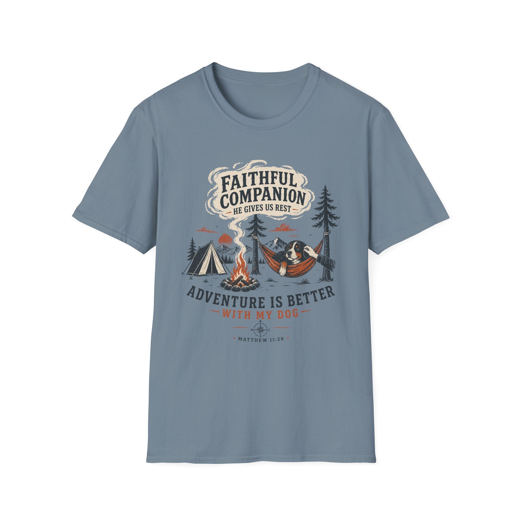 Faithful Companion Dog in Hammock T-Shirt