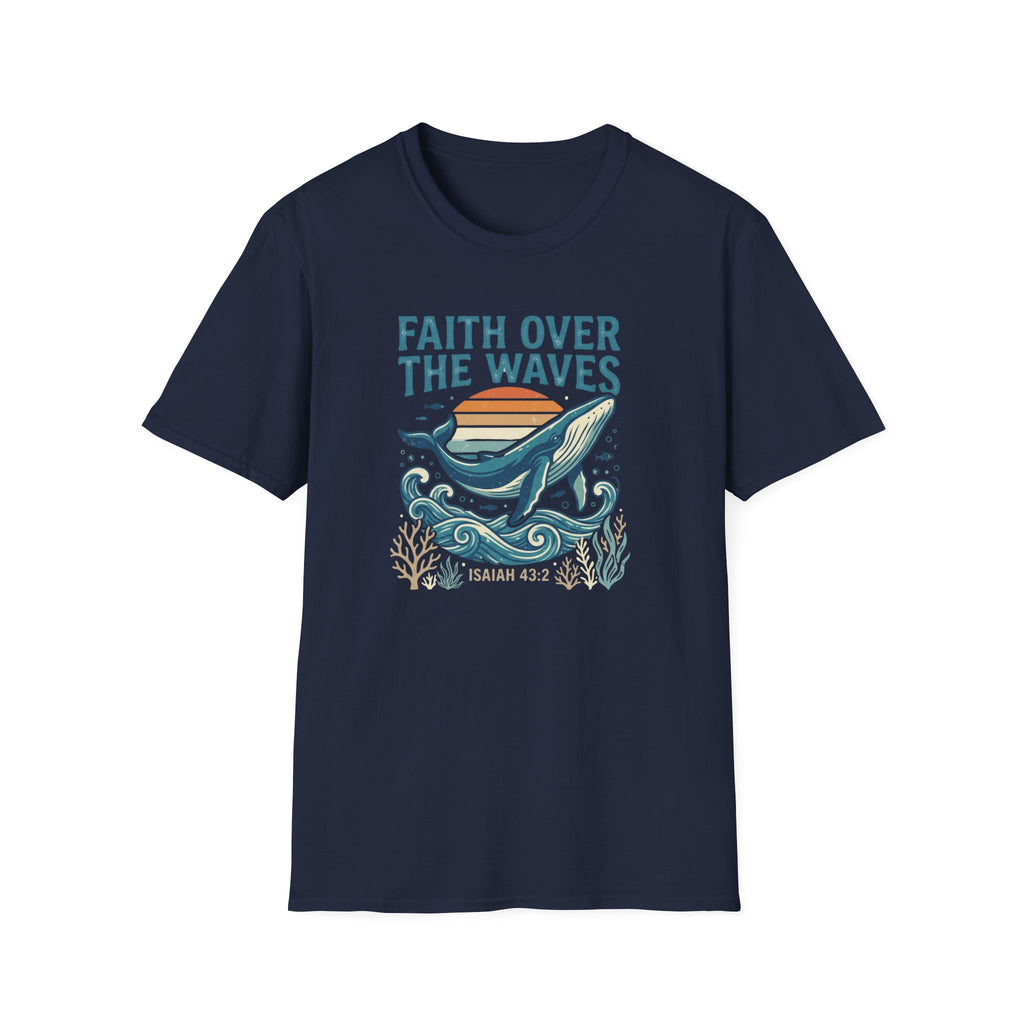 Whale Faith Over The Waves T-Shirt