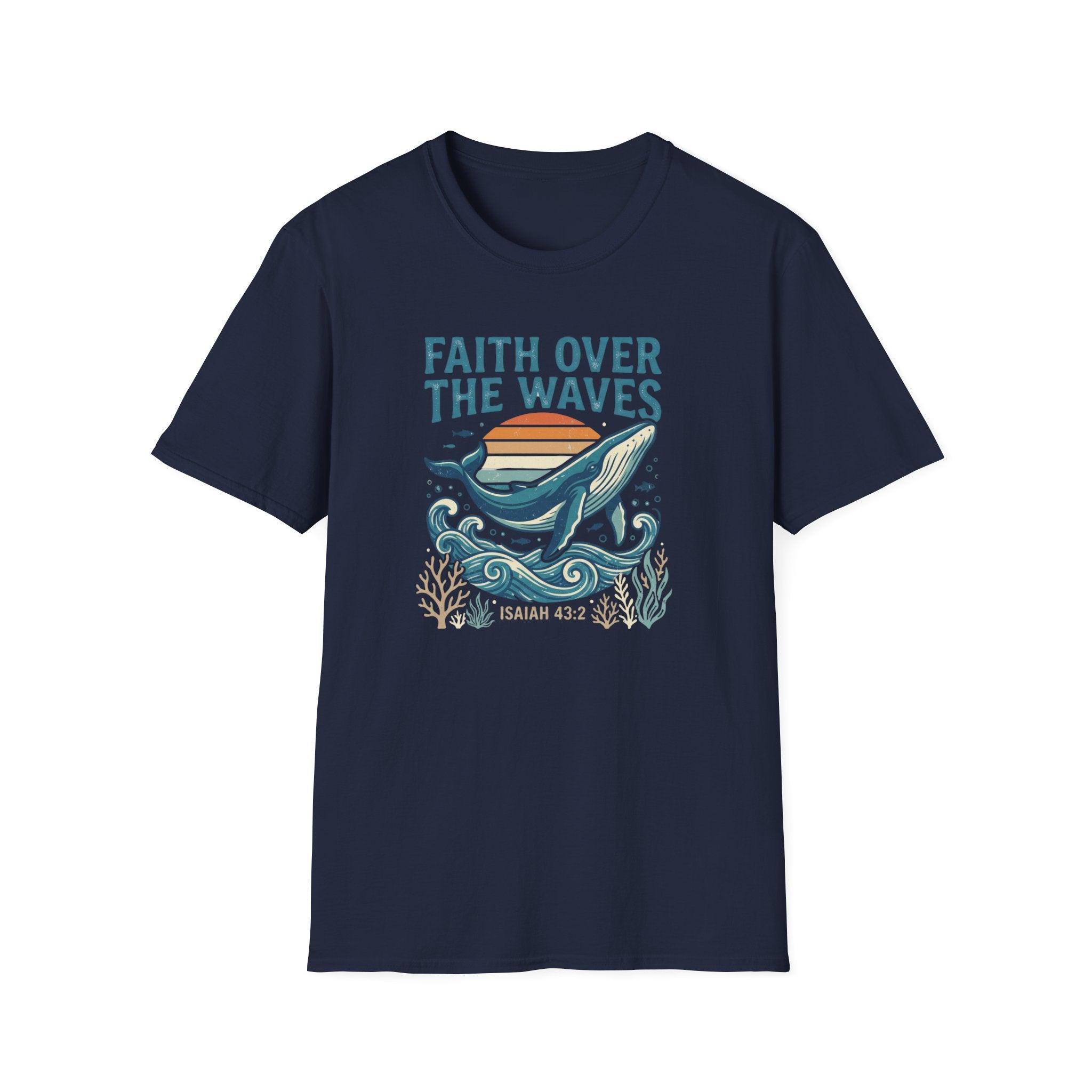 Whale Faith Over The Waves T-Shirt