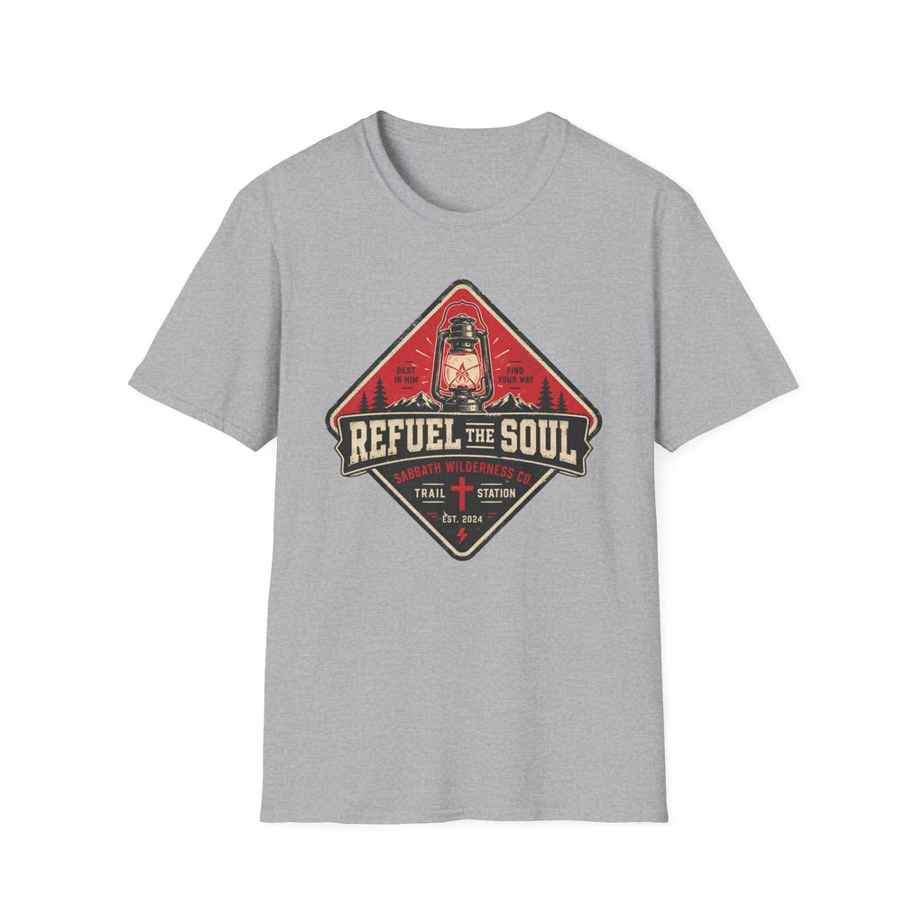Refuel The Soul Red Background T-Shirt