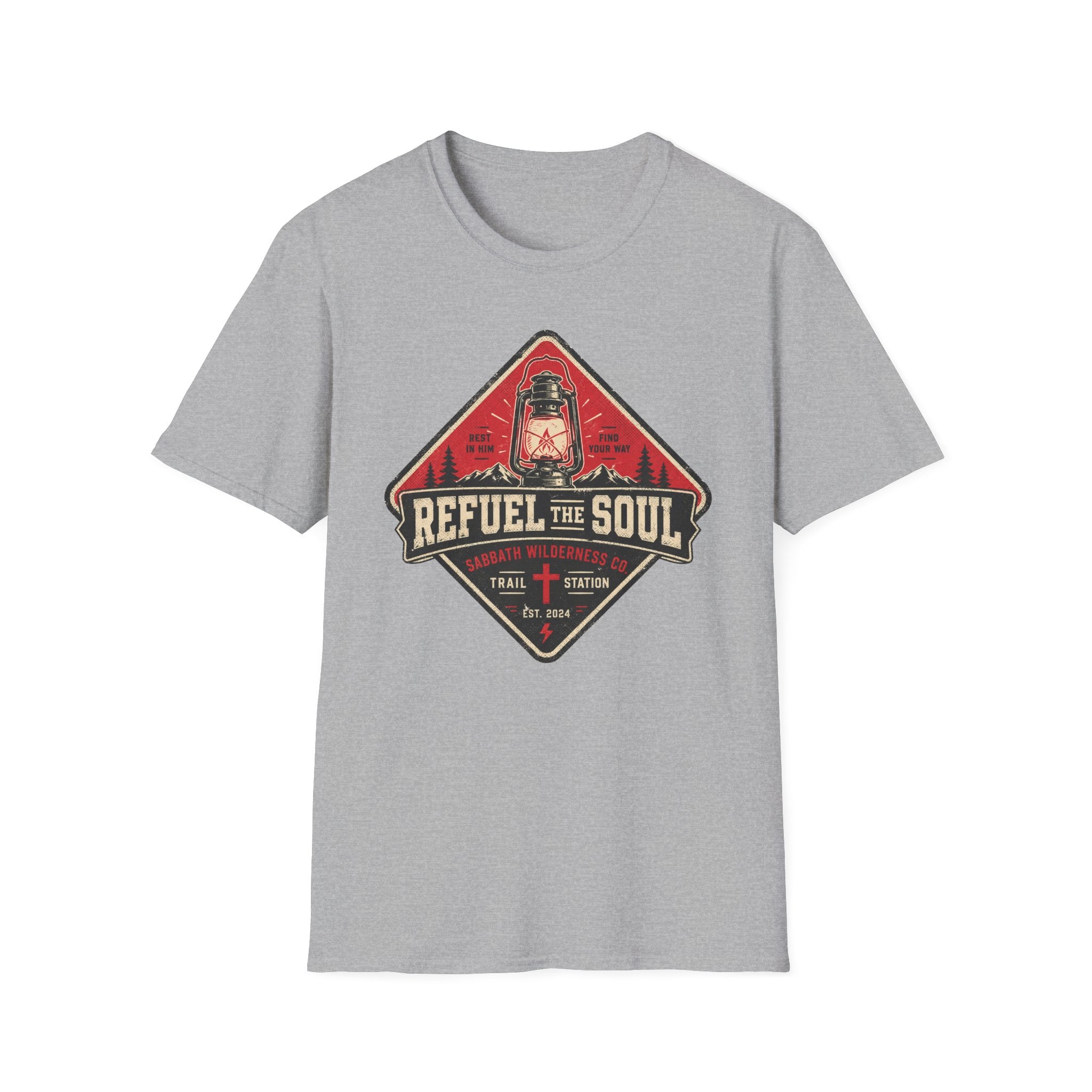 Refuel The Soul Red Background T-Shirt