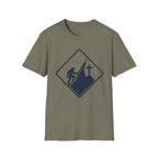 Bigfoot on Mountain Cross T-Shirt
