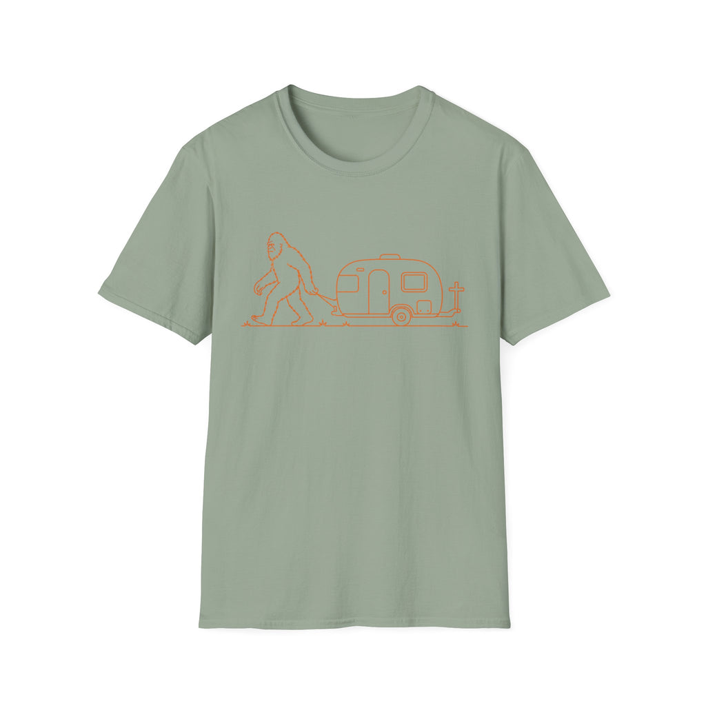 Bigfoot Pulling Camper T-Shirt