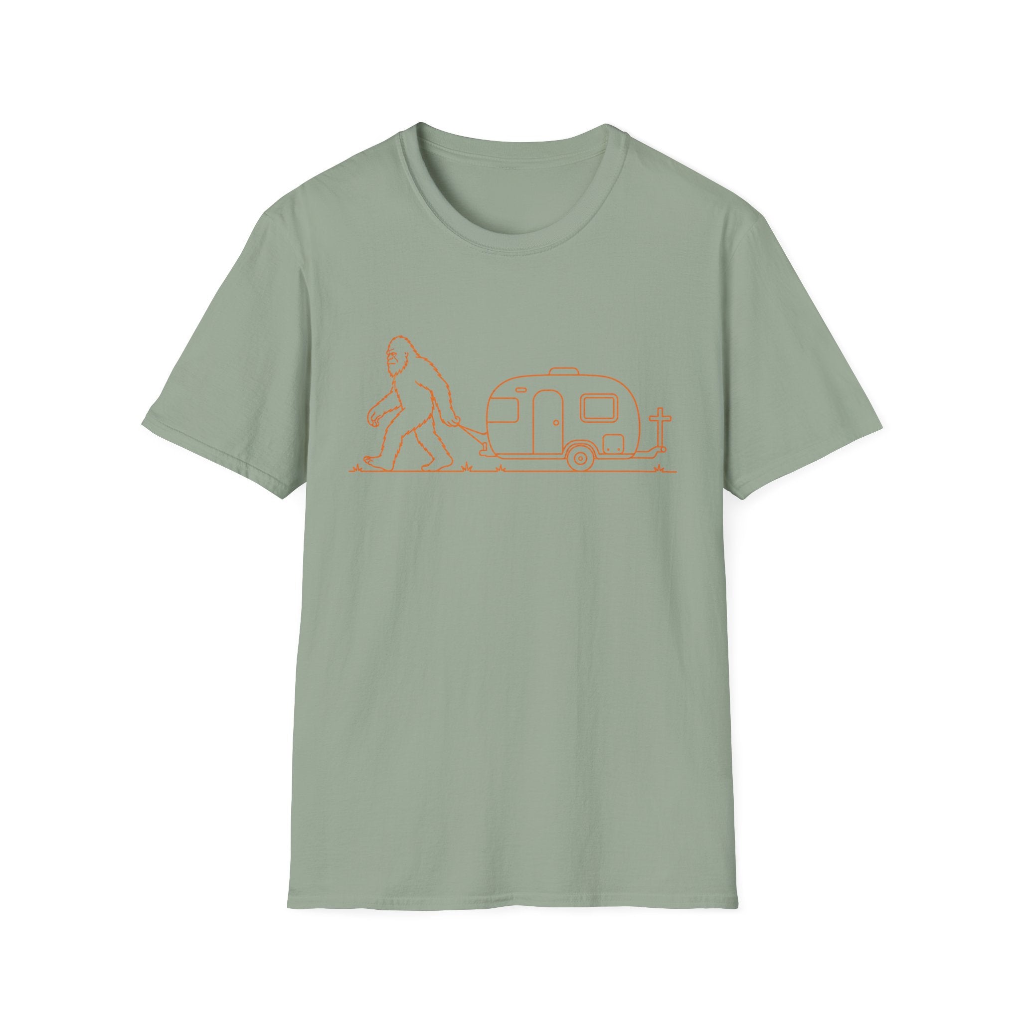 Bigfoot Pulling Camper T-Shirt