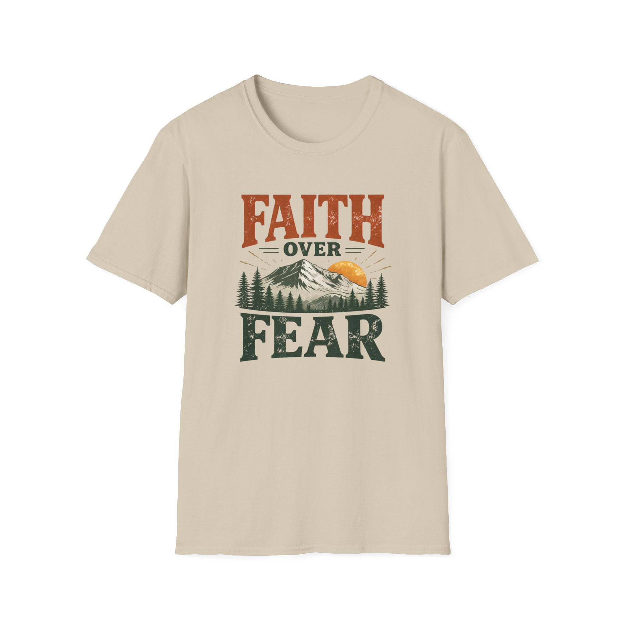 Faith Over Fear Rugged Mountain T-Shirt
