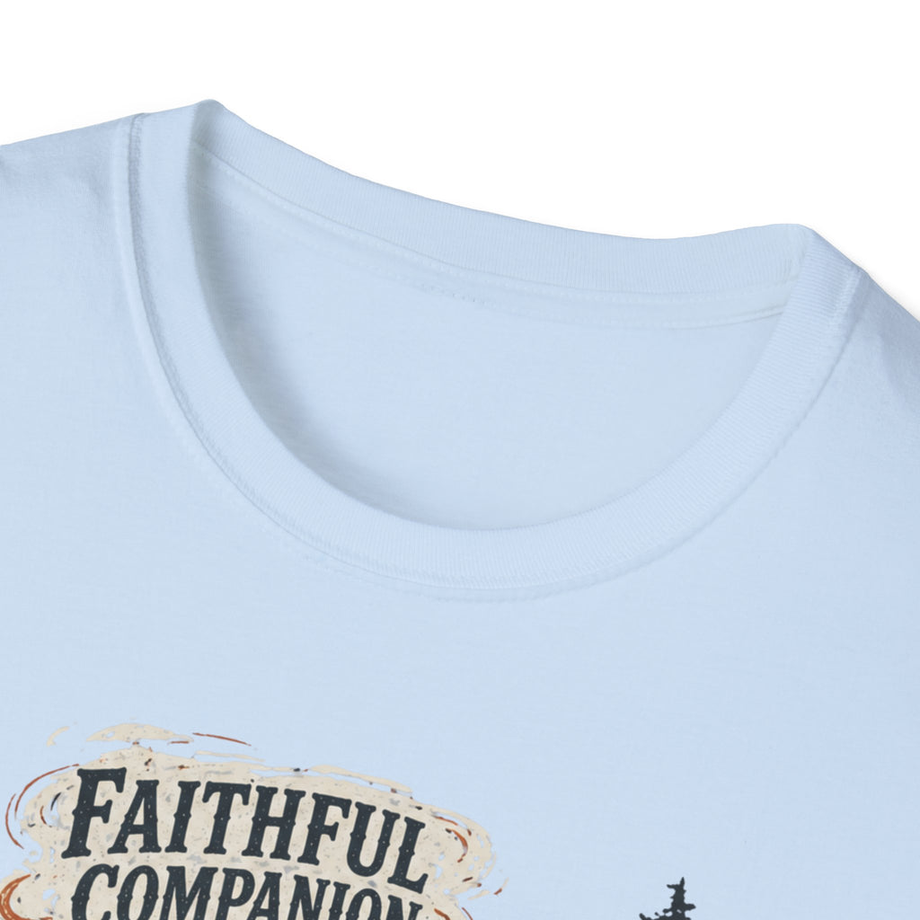 Faithful Companion Dog With Female T-Shirt
