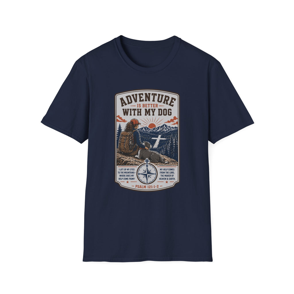 Adventure Is Better With My Dog T-Shirt — Hiking Dog Lover Tee