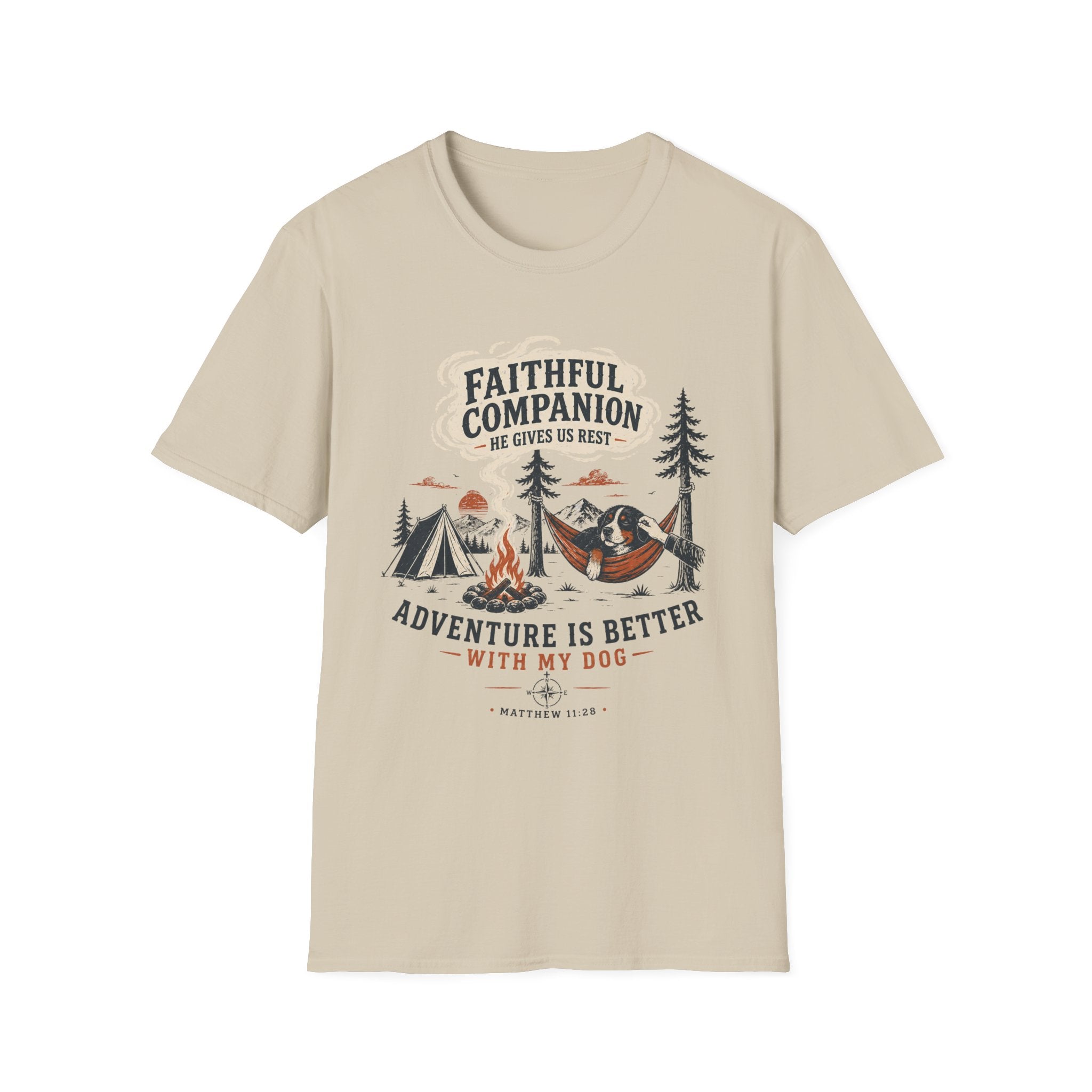 Faithful Companion Dog in Hammock T-Shirt