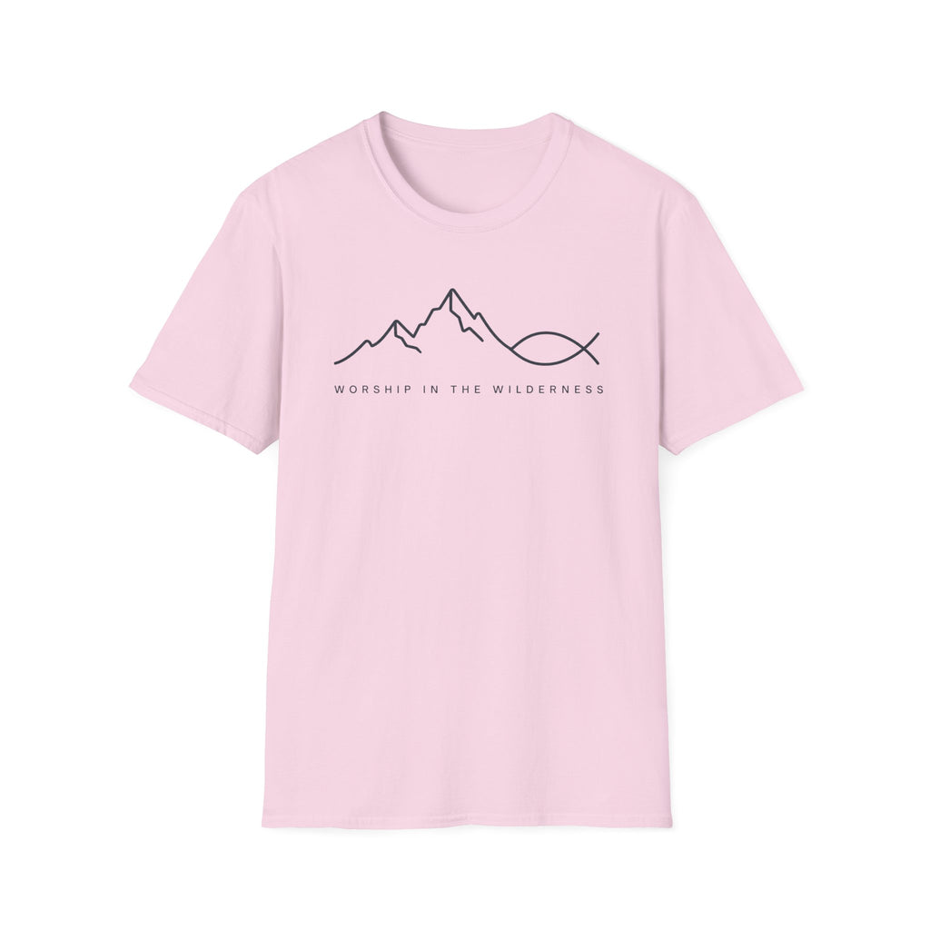 Worship in The Wilderness Line Art T-Shirt
