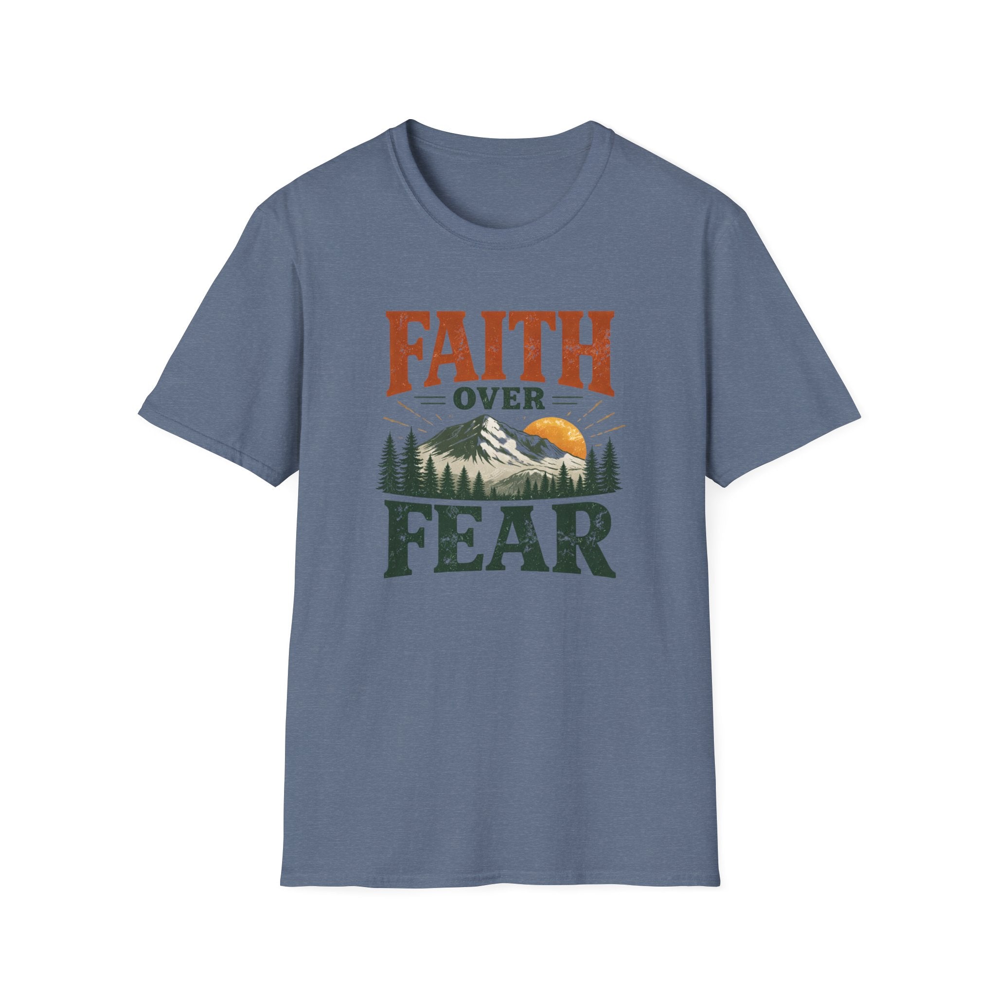 Faith Over Fear Rugged Mountain T-Shirt