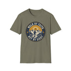 Walk By Faith Not By Sight Round Badge T-Shirt