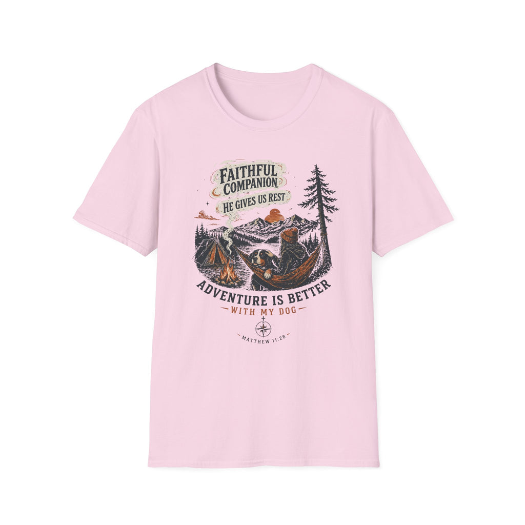 Faithful Companion Dog With Female T-Shirt