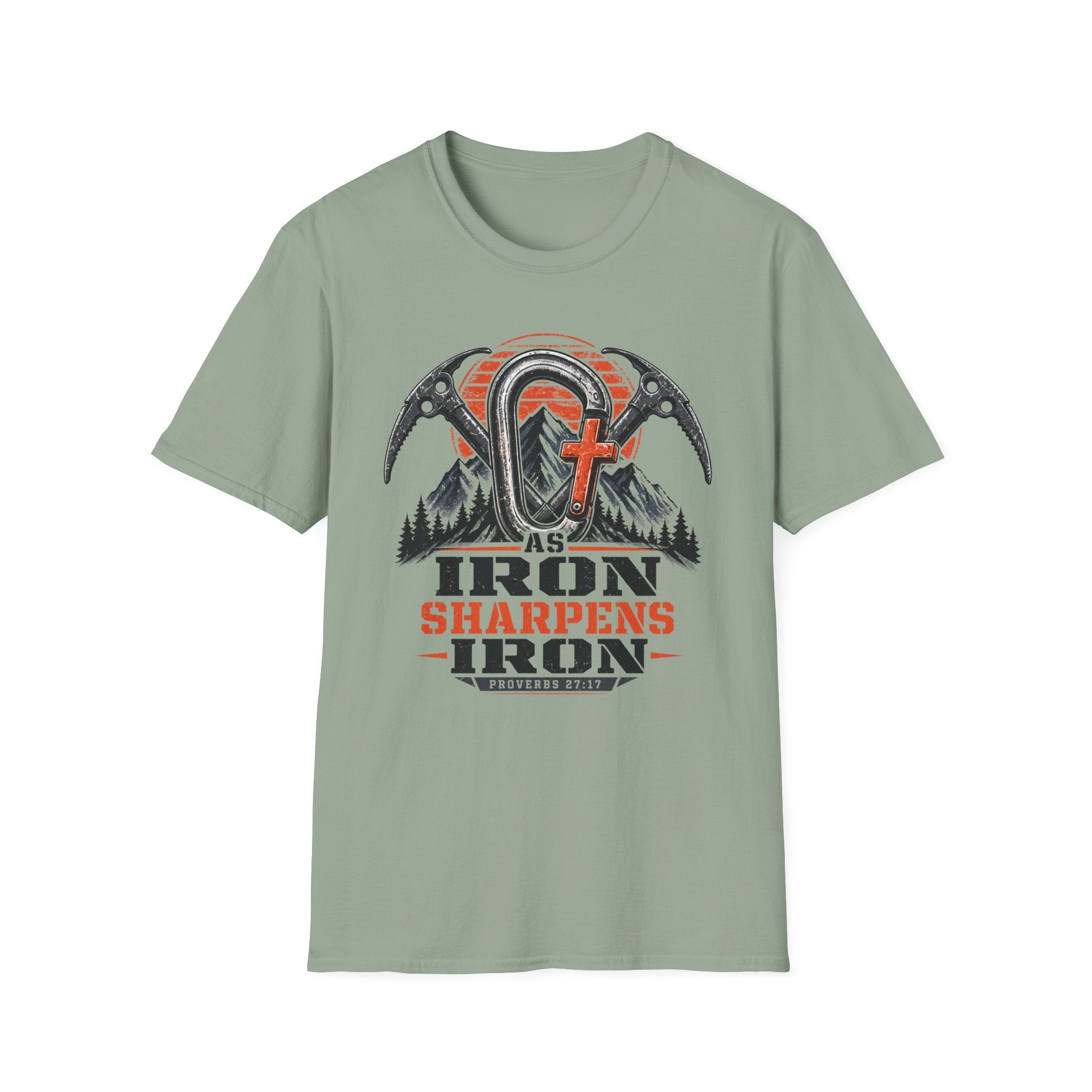 Iron Sharpens Iron Mountain Carabiner T-Shirt