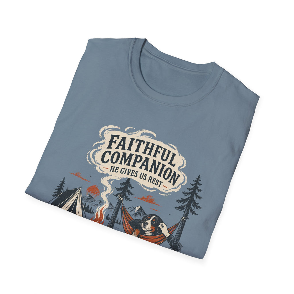 Faithful Companion Dog in Hammock T-Shirt