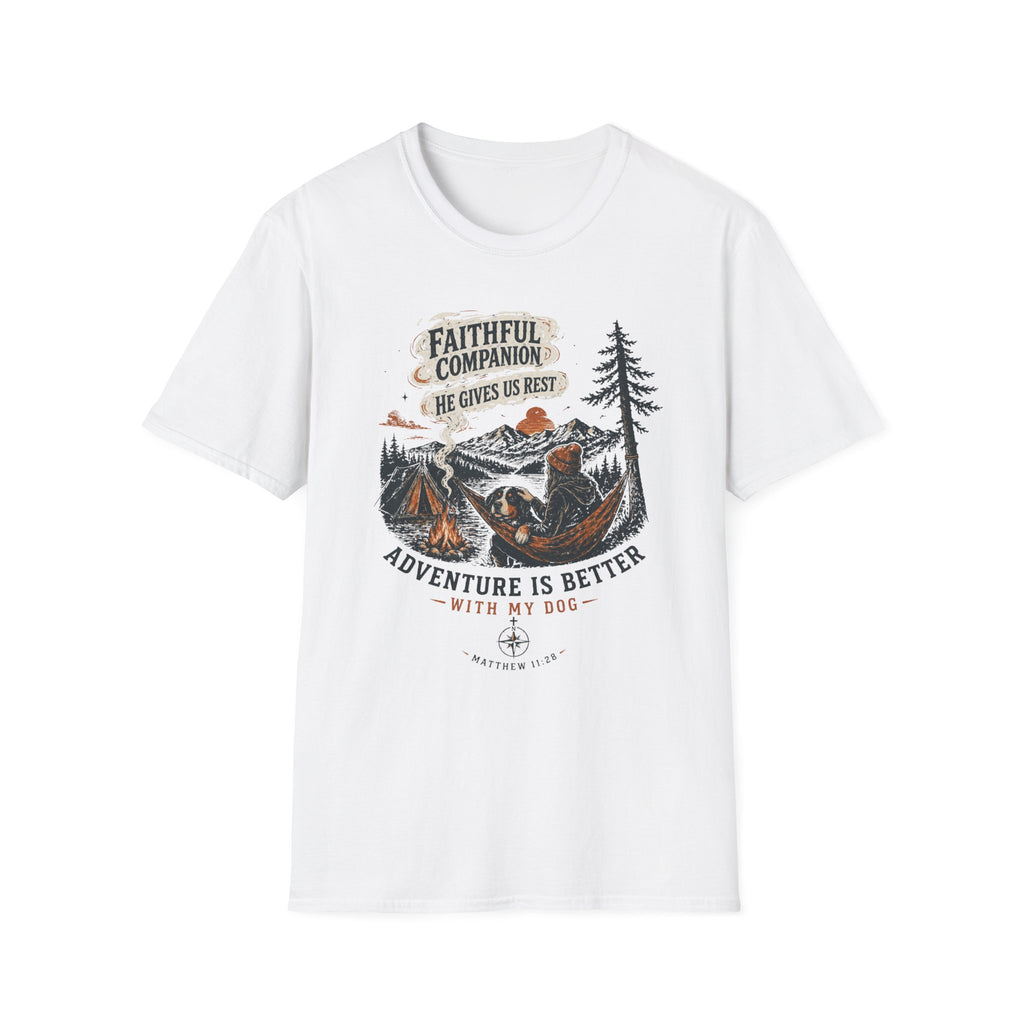 Faithful Companion Dog With Female T-Shirt