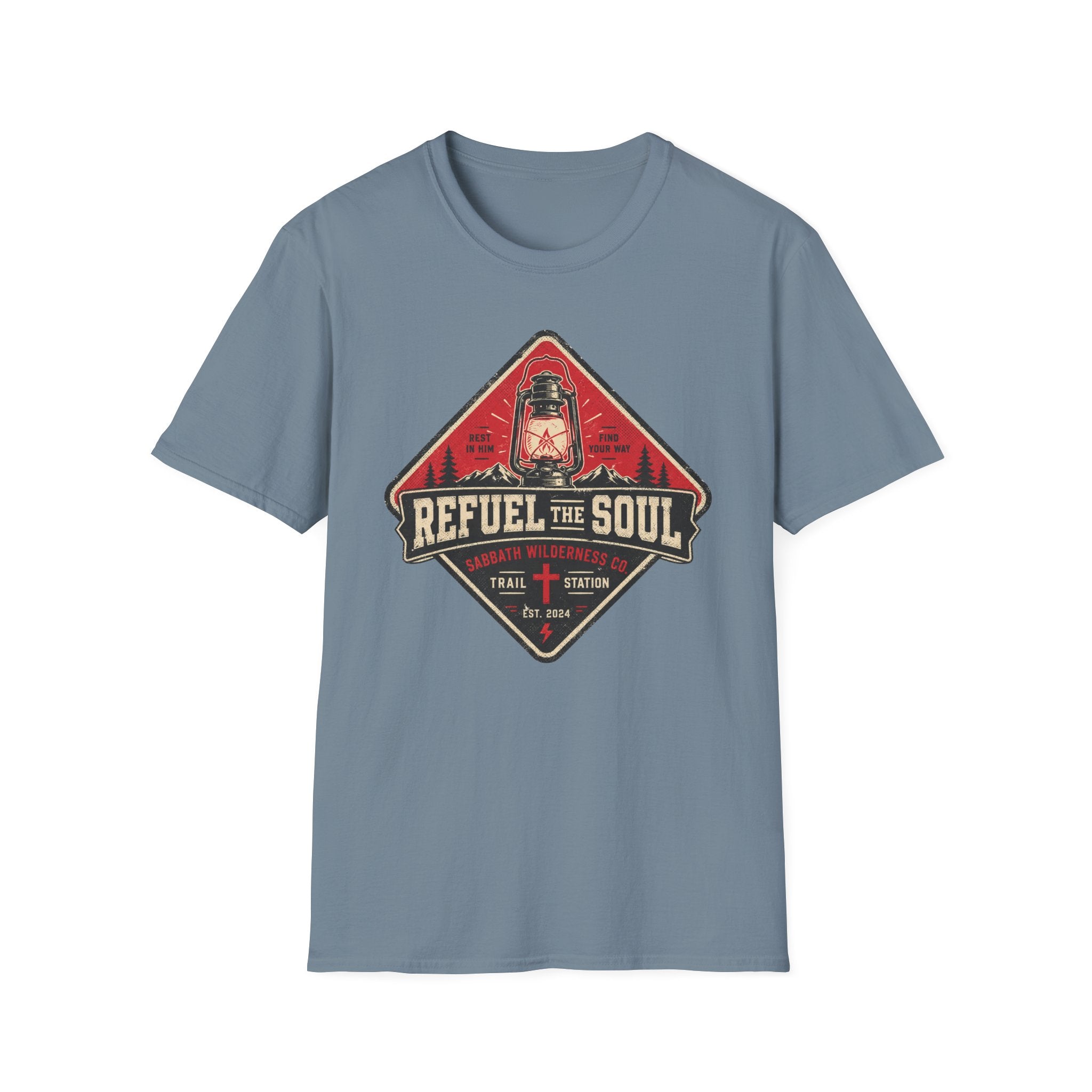 Refuel The Soul Red Background T-Shirt