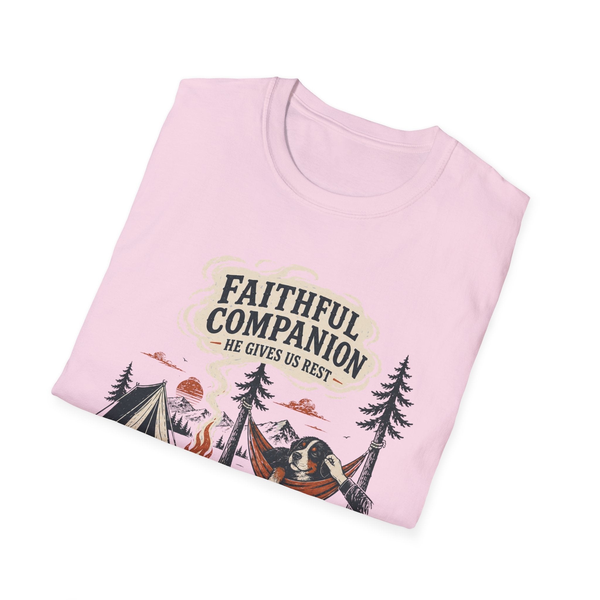 Faithful Companion Dog in Hammock T-Shirt