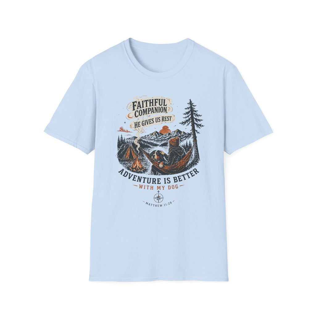 Faithful Companion Dog With Female T-Shirt