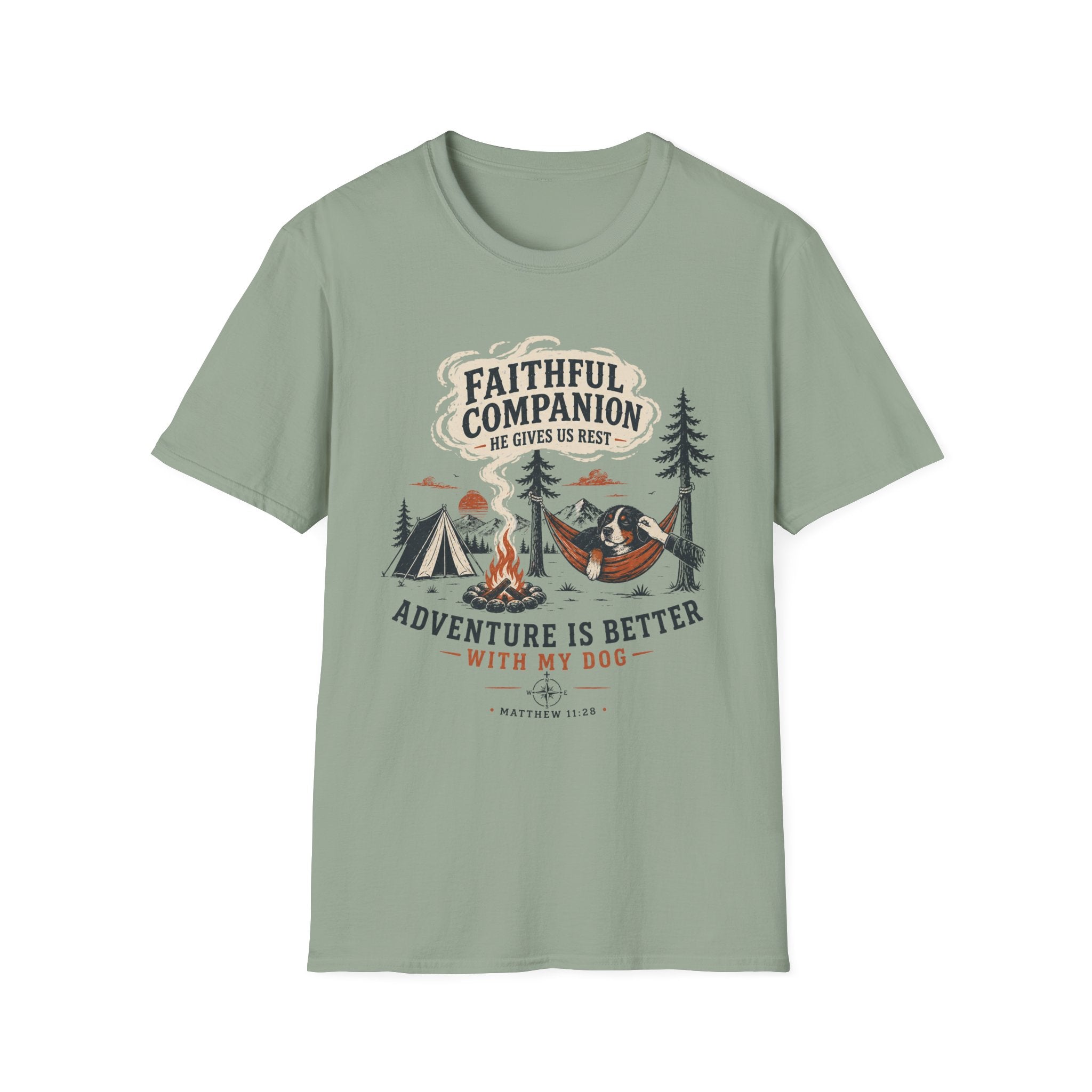 Faithful Companion Dog in Hammock T-Shirt