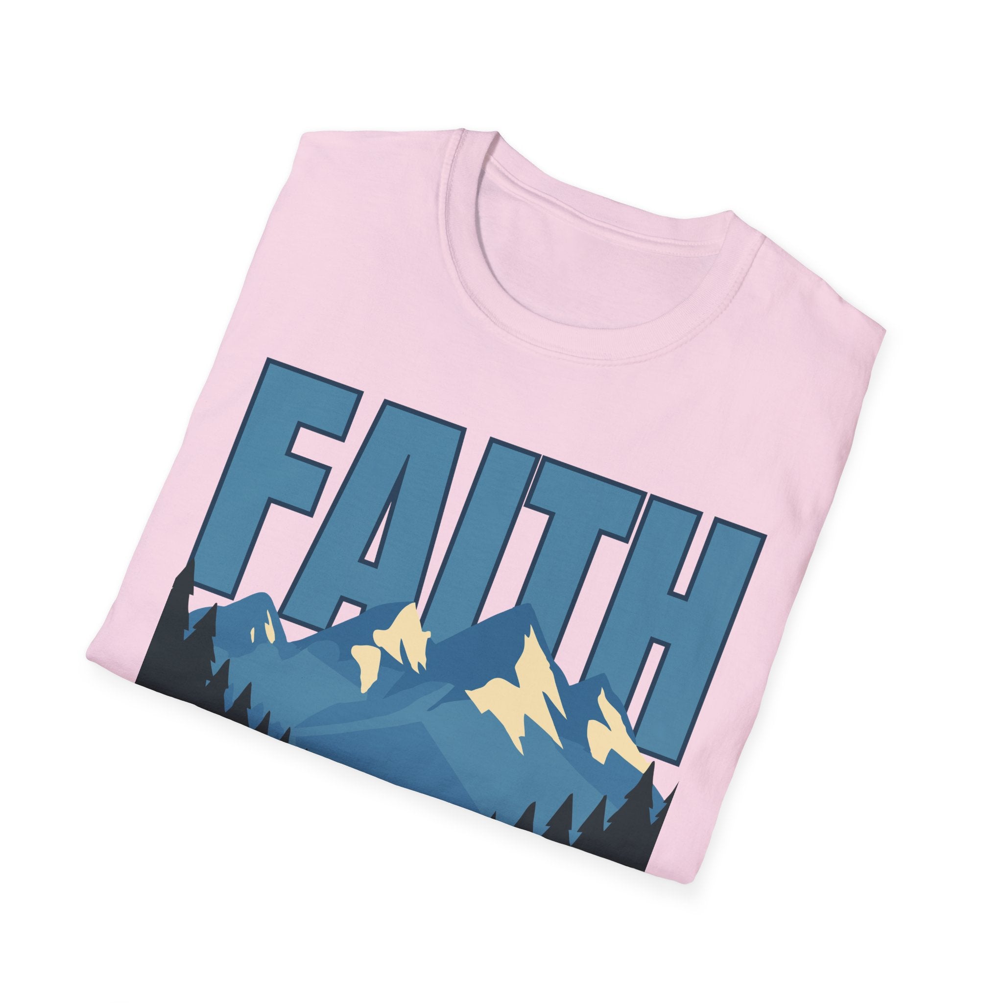 Faith Can Move Mountains Block T-Shirt