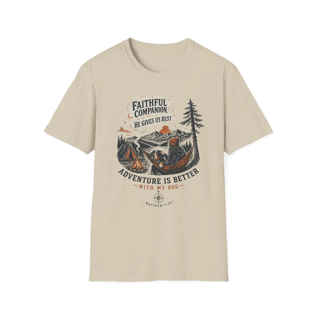 Faithful Companion Dog With Female T-Shirt
