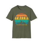 Faith Can Move Mountains Retro Sunset T-Shirt