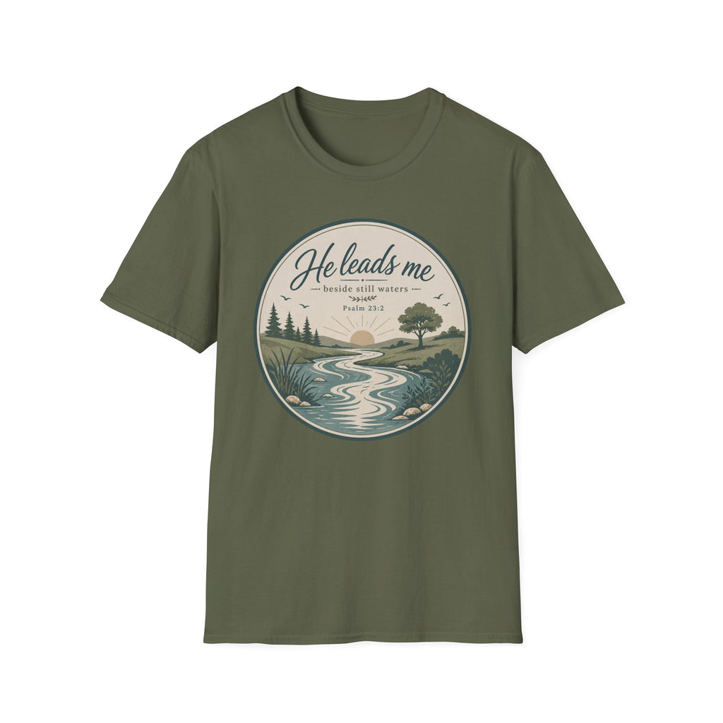 He Leads Me T-Shirt