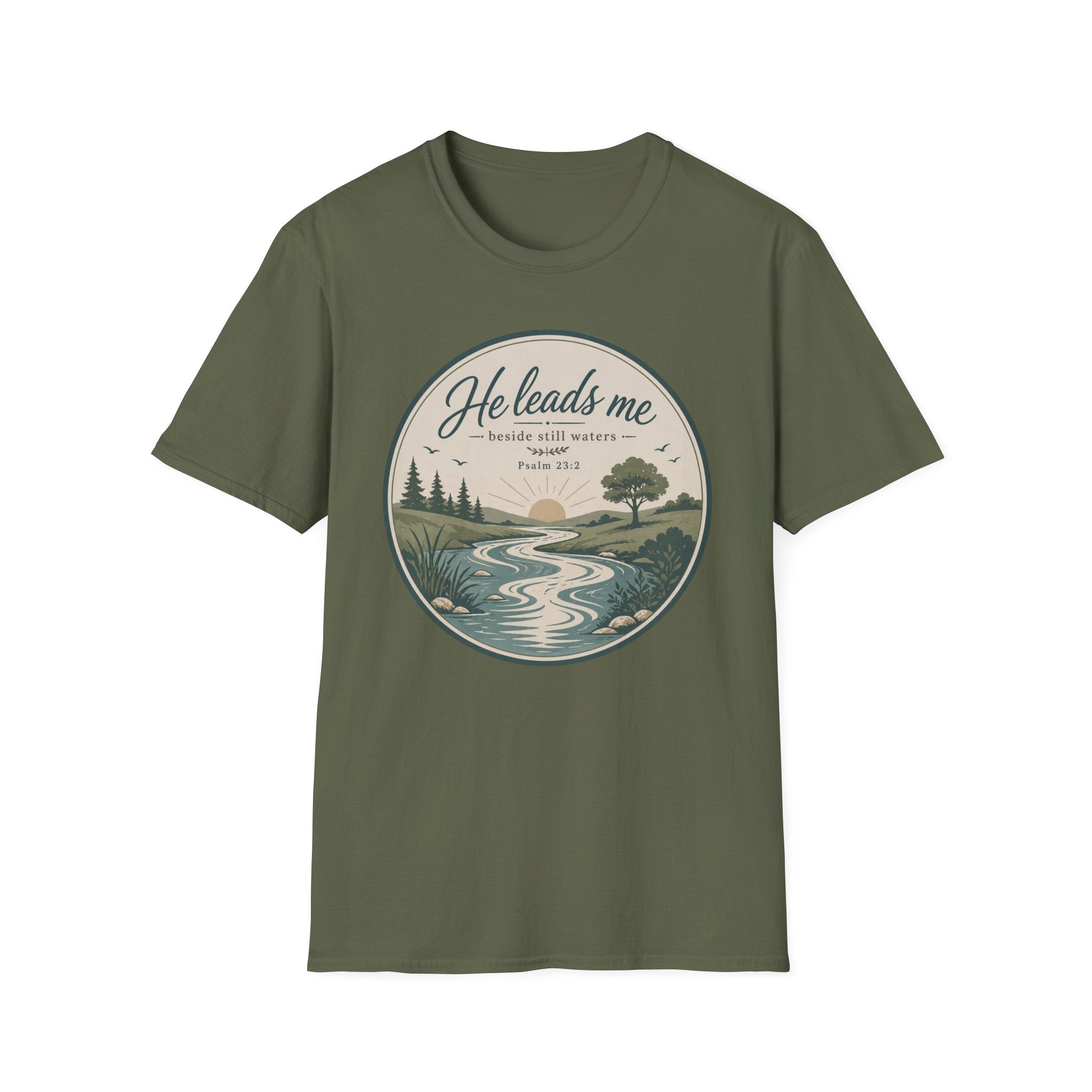 He Leads Me T-Shirt
