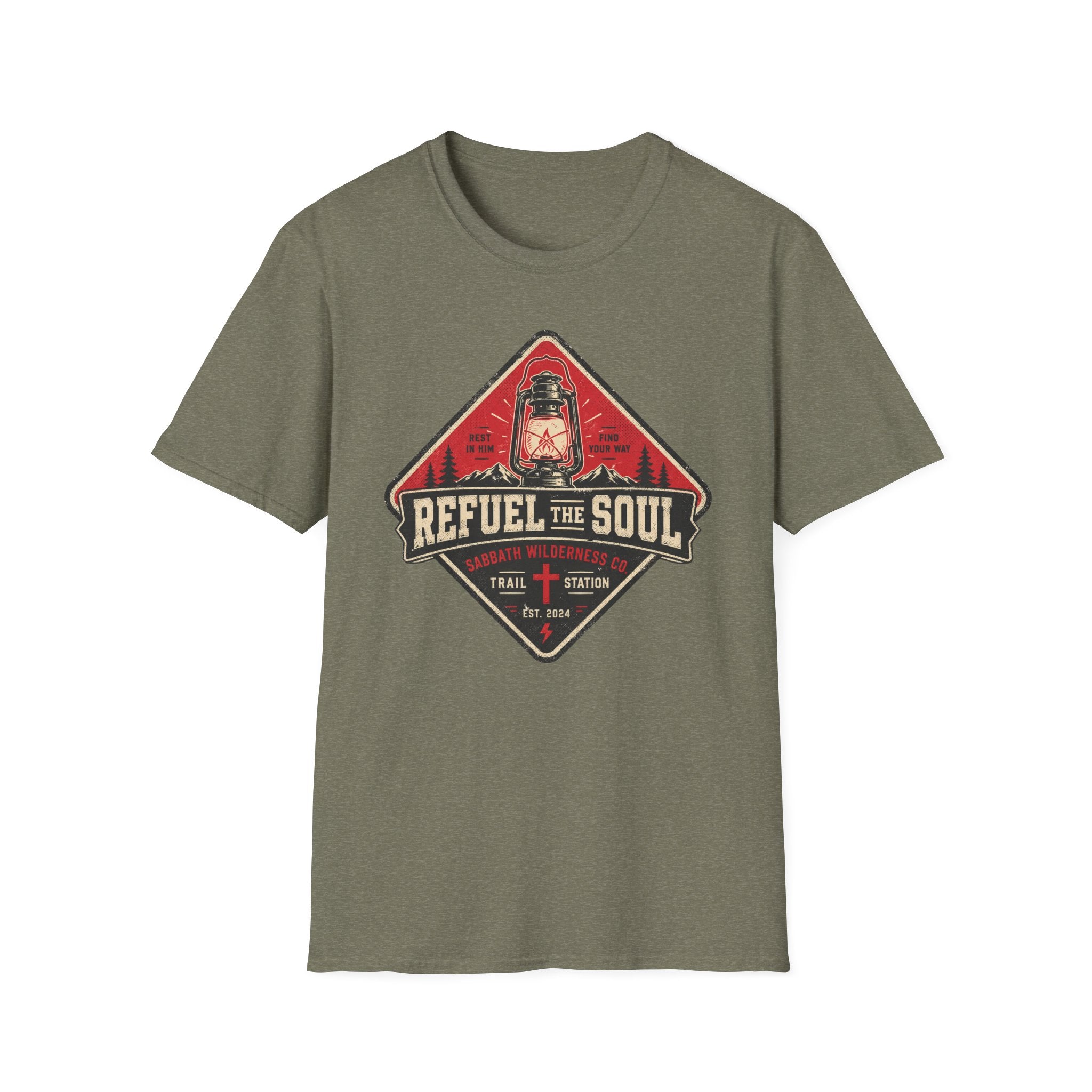 Refuel The Soul Red Background T-Shirt