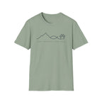 Stay Faithful Stay Wild Line Art Paw Print T-Shirt