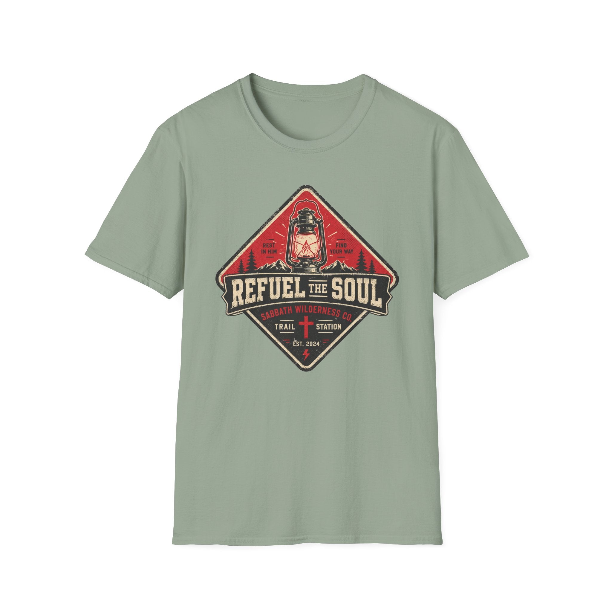 Refuel The Soul Red Background T-Shirt