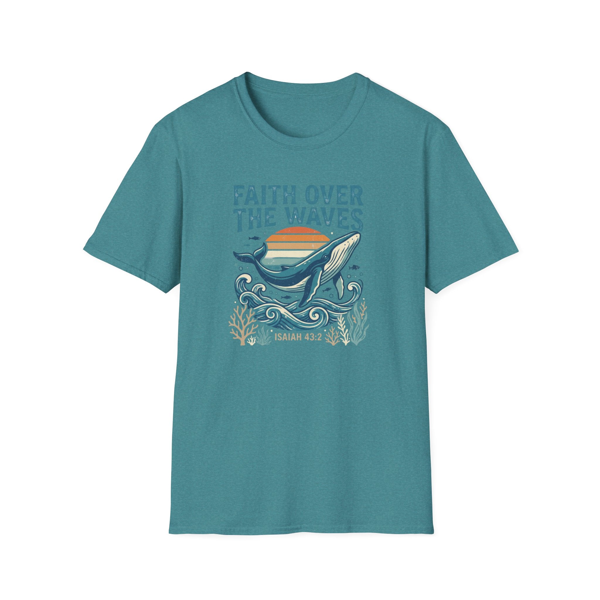 Whale Faith Over The Waves T-Shirt