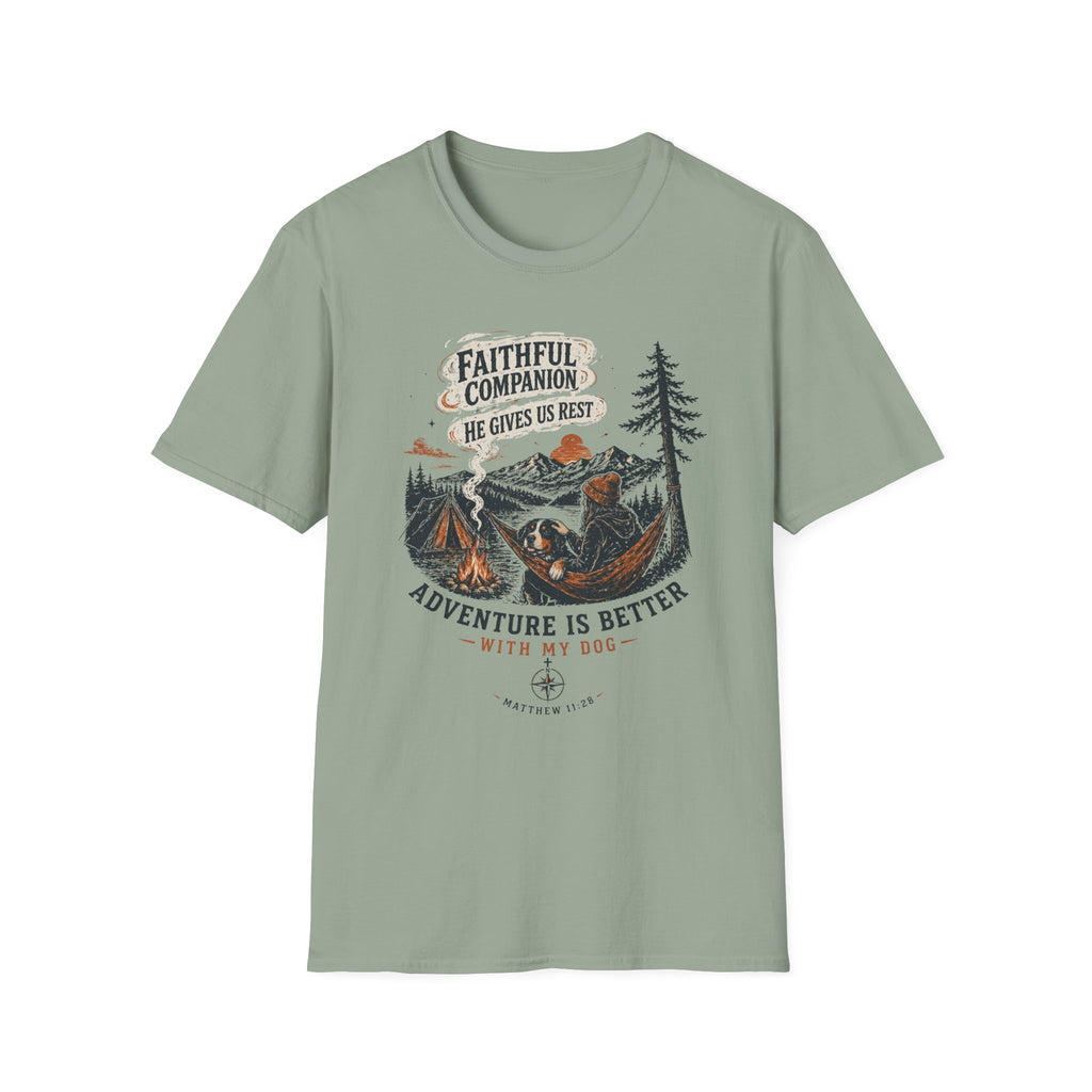Faithful Companion Dog With Female T-Shirt