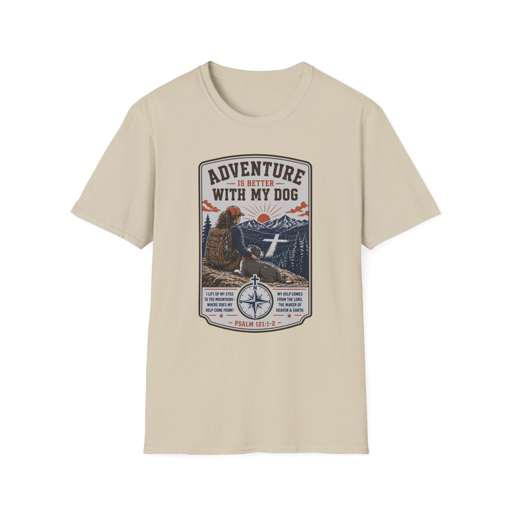 Adventure Is Better With My Dog T-Shirt — Hiking Dog Lover Tee