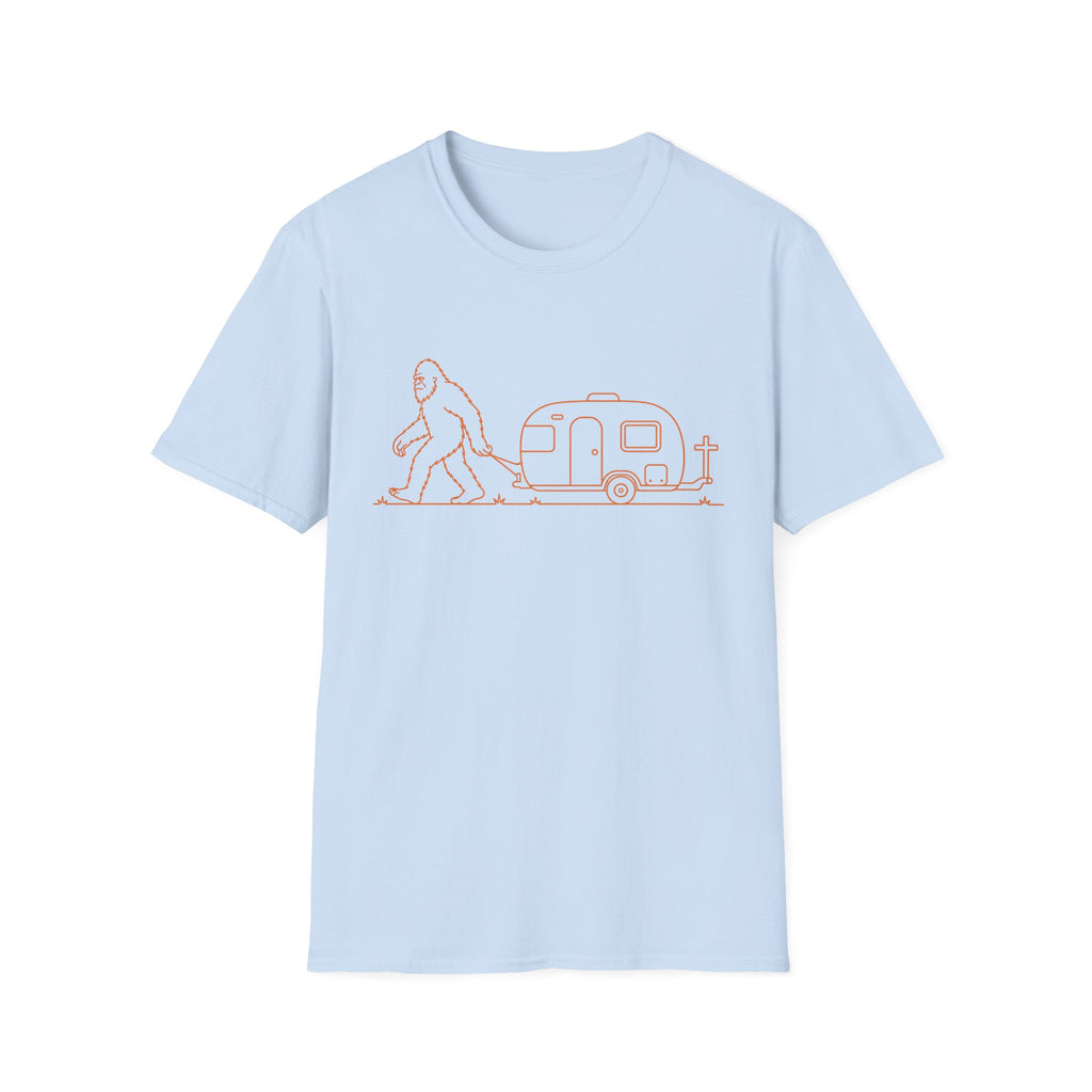 Bigfoot Pulling Camper T-Shirt