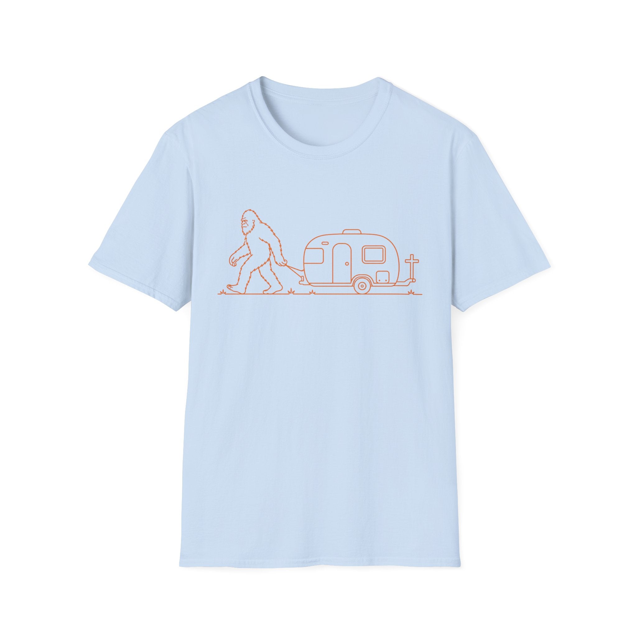 Bigfoot Pulling Camper T-Shirt