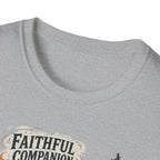 Faithful Companion Dog With Female T-Shirt