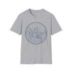 Bigfoot Kayaking Line Art T-Shirt