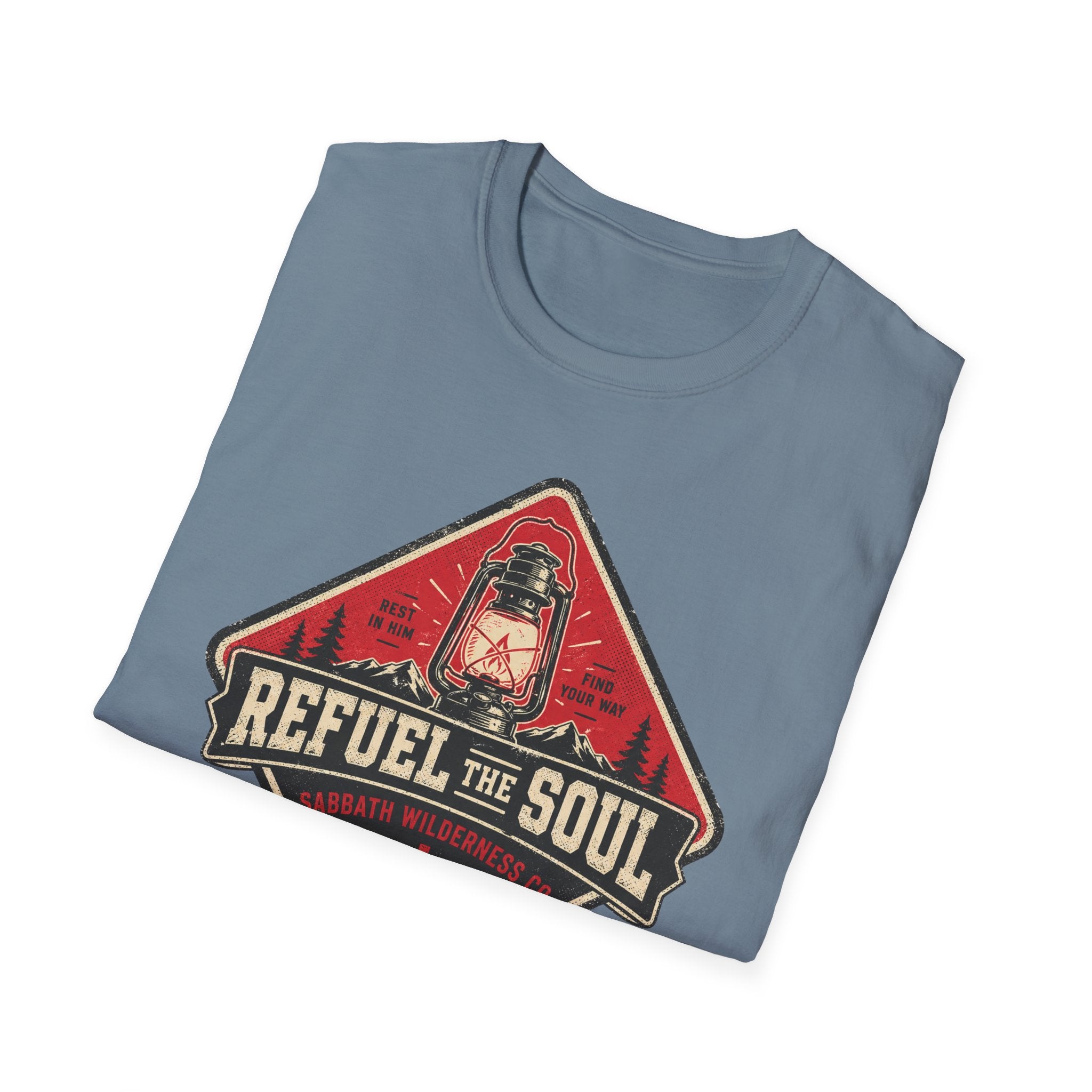 Refuel The Soul Red Background T-Shirt